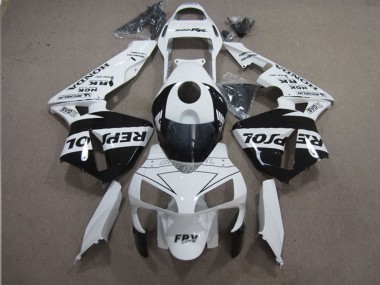 Carenagens Moto Honda CBR600RR 2003-2004 - Branco Preto Brilhante Repsol