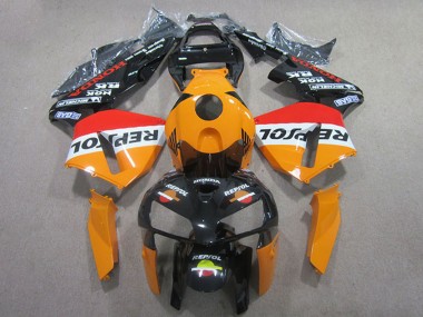 Carenagens ABS Honda CBR600RR 2005-2006 - Laranja Branco Vermelho Preto Brilhante Repsol
