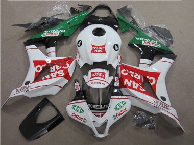 Carenagem Moto Honda CBR600RR 2007-2008 - Branco Vermelho Verde San Carlo