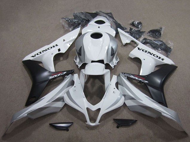 Carenagem Moto Honda CBR600RR 2007-2008 - Branco Preto Fosco
