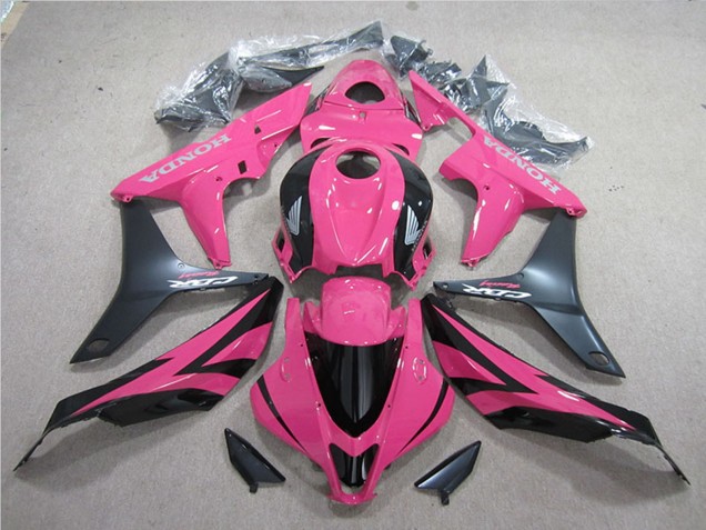 Kits Carenagem Moto Honda CBR600RR 2007-2008 - Rosa Preto Fosco