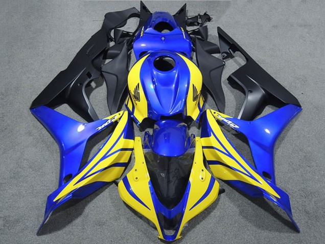 Carenagens Moto Honda CBR600RR 2007-2008 - Azul Amarelo Preto Fosco