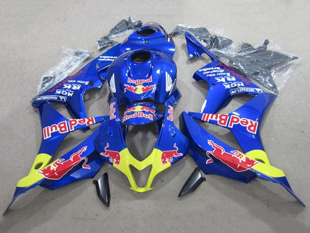 Kits Carenagem Moto Honda CBR600RR 2007-2008 - Azul Amarelo Red Bull
