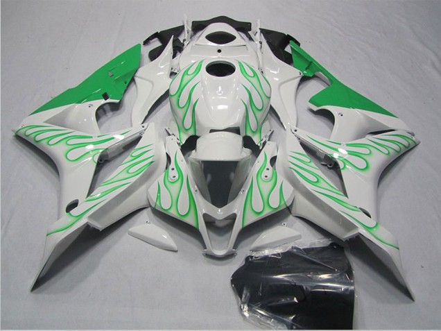 Carenagens Moto Honda CBR600RR 2007-2008 - Branco Verde Chama