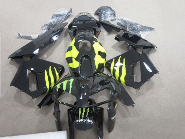 Carenagens Moto Honda CBR600RR 2007-2008 - Preto Brilhante Amarelo Verde Monstro
