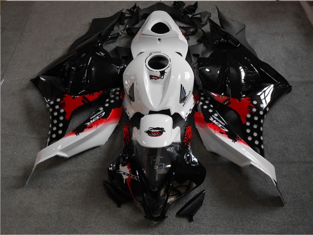 Carenagem Moto Honda CBR600RR 2009-2012 - Branco Vermelho Preto Brilhante