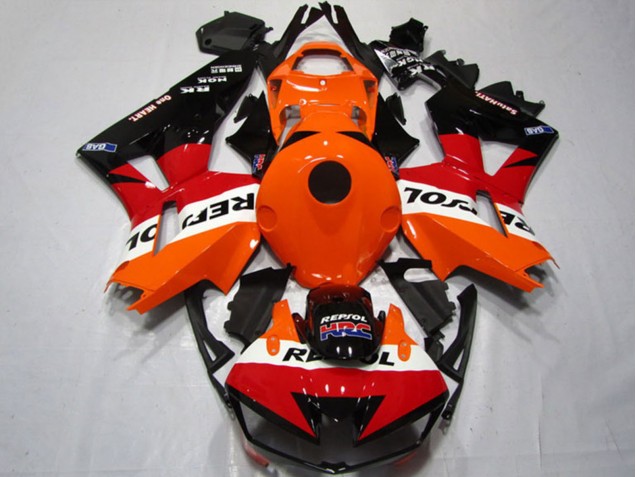 Kits Carenagens Moto Honda CBR600RR 2013-2023 - Laranja Branco Vermelho Preto Brilhante Repsol