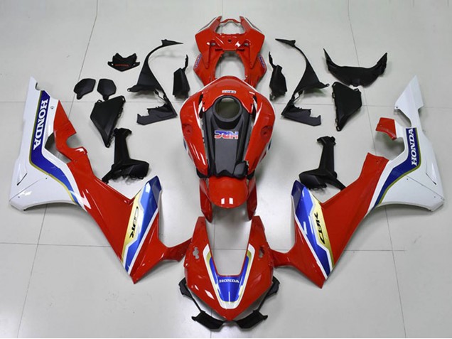 Carenagem Moto Honda CBR1000RR 2017-2023 - Branco Vermelho Azul HRC