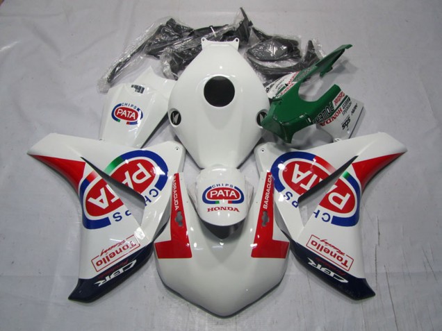 Carenagens Moto Honda CBR1000RR 2008-2011 - Branco Vermelho Azul Pata