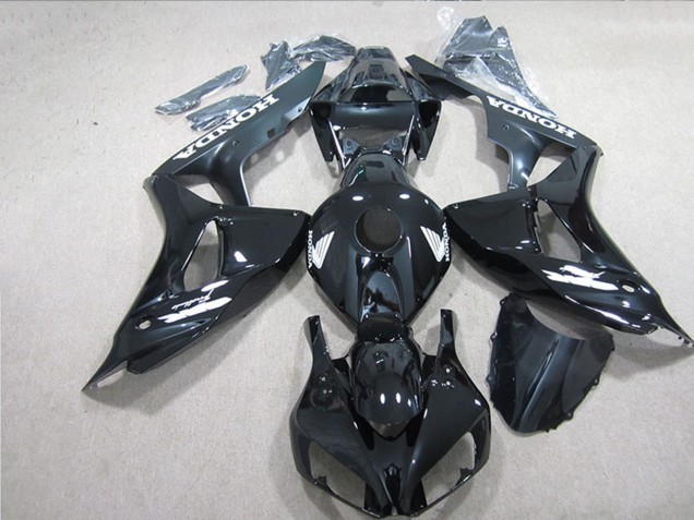 Carenagens Moto Honda CBR1000RR 2006-2007 - Preto Brilhante Branco Decalques