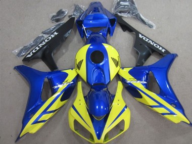 Carenagens Moto Honda CBR1000RR 2006-2007 - Azul Amarelo Preto Brilhante