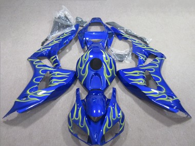 Carenagens Moto Honda CBR1000RR 2006-2007 - Azul Verde Chama