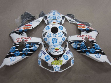 Carenagens Moto Honda CBR1000RR 2006-2007 - Branco Azul Claro Preto Brilhante Vermelho Nastro Azzurro Repsol 46