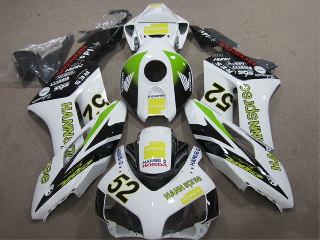 Carenagens Moto Honda CBR1000RR 2004-2005 - Branco Amarelo Verde Preto Hannspree 52