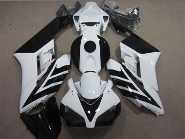 Carenagem Moto Honda CBR1000RR 2004-2005 - Branco Preto Brilhante Listra