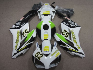 Carenagens Moto Honda CBR1000RR 2004-2005 - Branco Amarelo Verde Preto Brilhante Hannspree 52