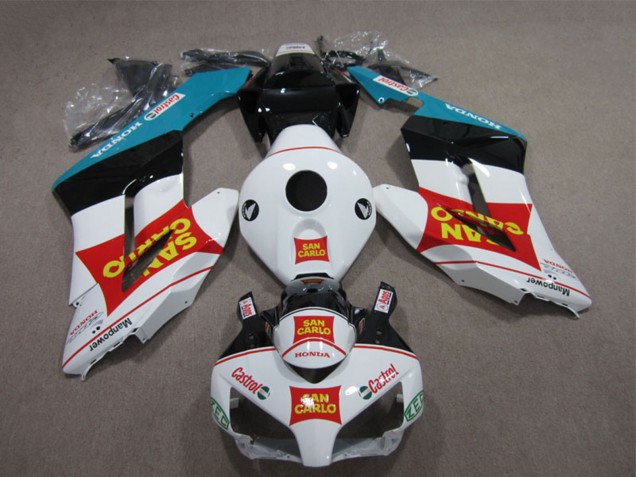 Carenagens Moto Honda CBR1000RR 2004-2005 - Branco Vermelho Azul Preto Brilhante Amarelo San Carlo Castrol