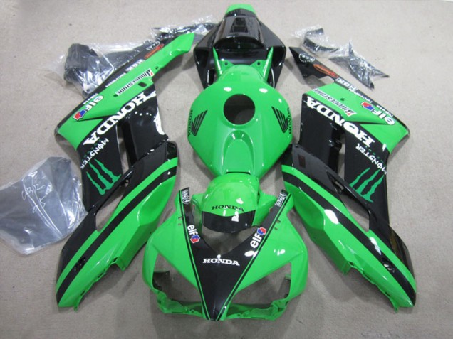 Carenagens Moto Honda CBR1000RR 2004-2005 - Verde Preto Brilhante Monstro