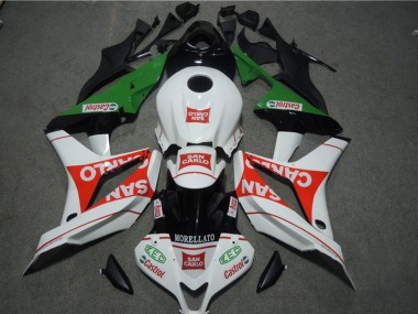 Carenagens Moto Honda CBR1000RR 2004-2005 - Branco Vermelho Verde Preto Brilhante San Carlo Castrol