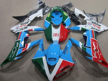Carenagens Moto Honda CBR1000RR 2004-2005 - Branco Azul Vermelho Verde Motul