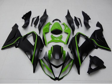 Carenagens Moto Kawasaki ZX6R 2013-2018 - Verde Preto Fosco
