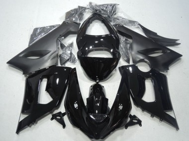 Carenagens Moto Kawasaki ZX6R 2005-2006 - Preto Brilhante Preto Fosco