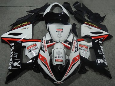 Carenagens Moto Kawasaki ZX6R 2005-2006 - Branco Preto Vermelho Rizoma Playboy