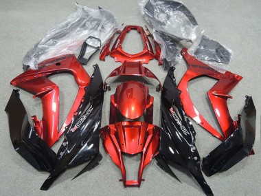 Carenagem Moto Kawasaki ZX10R 2011-2015 - Vermelho Preto Brilhante