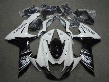 Carenagens Moto Suzuki GSXR 600 2011-2024 - Branco Preto Brilhante