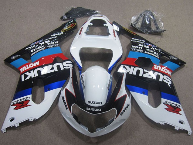 Carenagens Moto Suzuki GSXR 750 2001-2003 - Branco Azul Vermelho Preto Motul