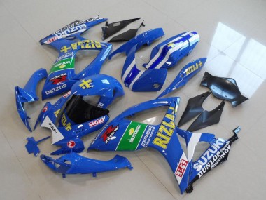Carenagens Moto Suzuki GSXR 750 2006-2007 - Azul Branco Verde Preto Ouro Rizla