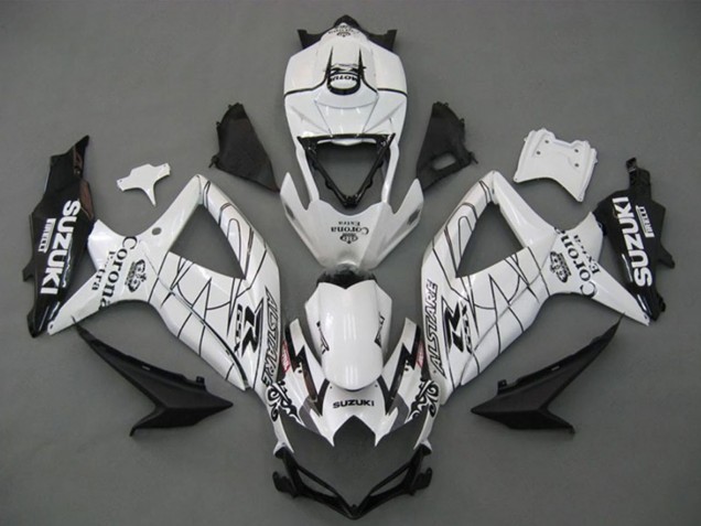 Carenagens Moto Suzuki GSXR 750 2008-2010 - Branco Preto Corona Extra Alstare