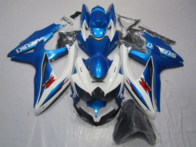 Carenagem Moto Suzuki GSXR 1000 2007-2008 - Branco Azul Vermelho