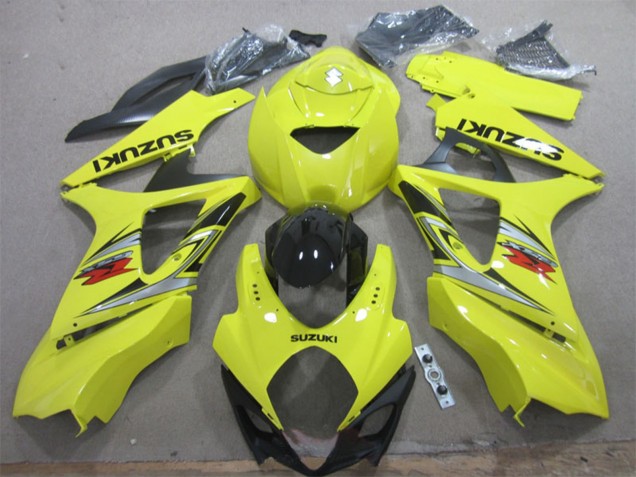 Carenagem Moto Suzuki GSXR 1000 2007-2008 - Amarelo Prata Preto