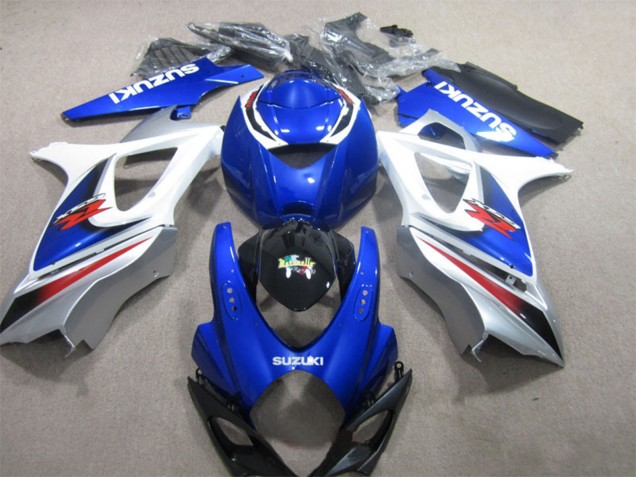 Carenagem Moto Suzuki GSXR 1000 2007-2008 - Branco Azul Preto Vermelho