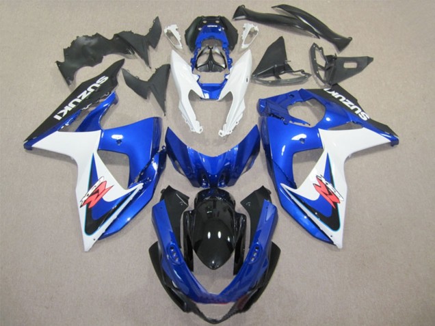 Carenagens ABS Suzuki GSXR 1000 2009-2016 - Branco Azul Preto
