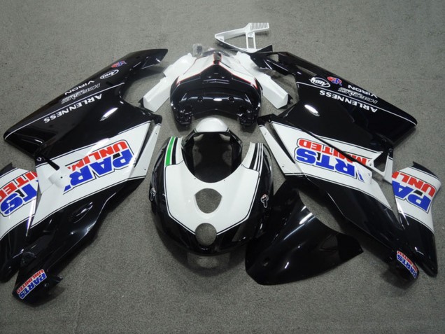 Carenagens Moto Ducati 749 999 2003-2004 - Branco Preto Brilhante Parts Unlimited
