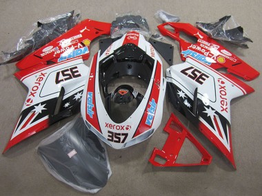 Carenagens Moto Ducati 1098 2007-2014 - Branco Vermelho Preto Xerox 357