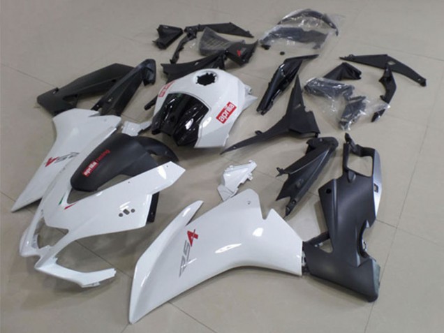 Carenagens Moto Aprilia RS4 50 125 2012-2018 - Branco Preto Fosco