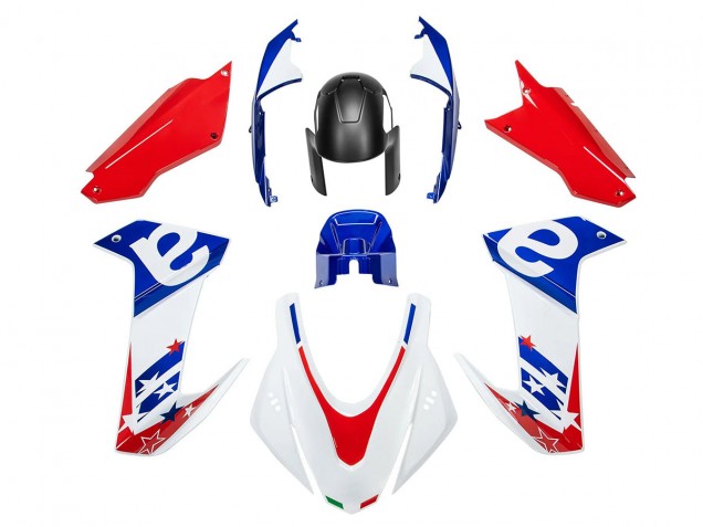 Carenagem Moto Aprilia RS660 2020-2024 - Branco Azul Vermelho