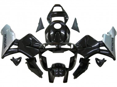 Carenagem Moto Honda CBR600RR 2003-2004 - Prata Preto Brilhante