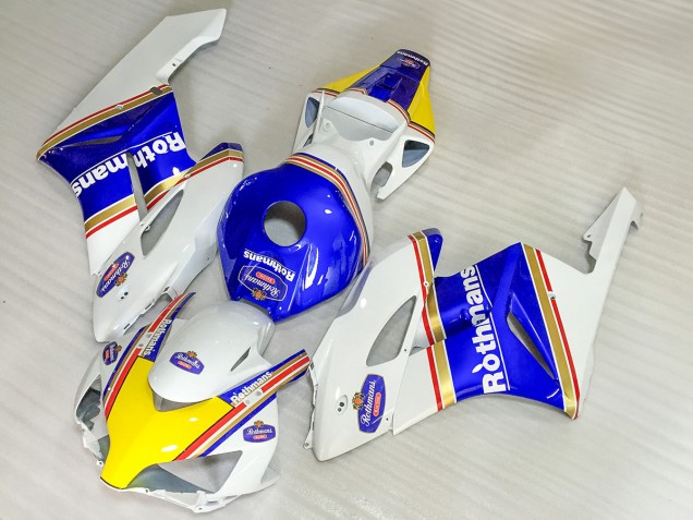 Carenagens Moto Honda CBR1000RR 2004-2005 - Branco Azul Amarelo Rothmans