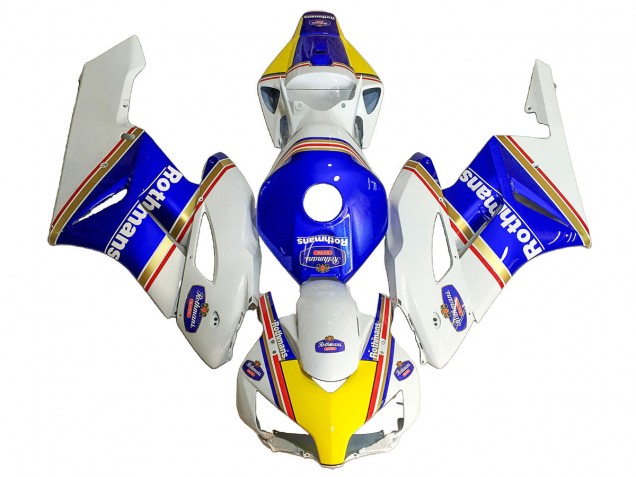 Carenagens Moto Honda CBR1000RR 2004-2005 - Branco Azul Amarelo Rothmans