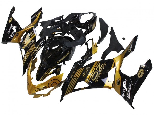 Carenagens Moto Kawasaki EX400 2018-2024 - Ouro Preto Brilhante