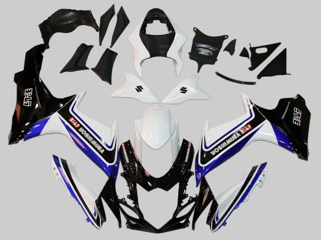 Carenagens Moto Suzuki GSXR 600/750 2011-2024 - Branco Azul Preto Alstare