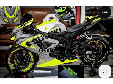 Carenagens Moto Suzuki GSXR 750 2004-2005 - Cinzento Lemon Verde Preto