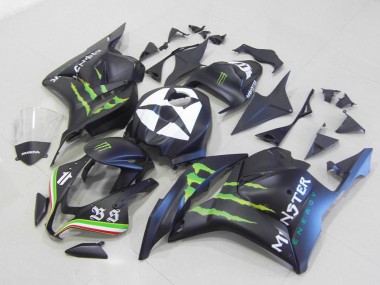 Monster Preto Fosco Carenagem Honda CBR 600RR 2009-2012
