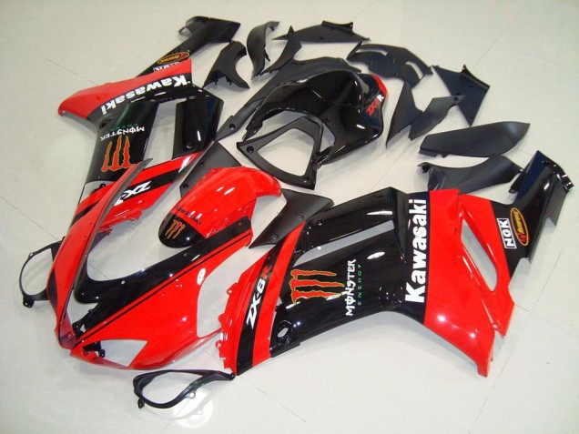 Monster Vermelho Carenagem Kawasaki ZX6R 2007-2008 Monster Vermelho Carenagem Kawasaki ZX6R 2007-2008