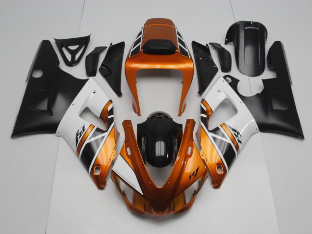 Ouro Branco Preto Carenagem Yamaha R1 1998-1999 Ouro Branco Preto Carenagem Yamaha R1 1998-1999