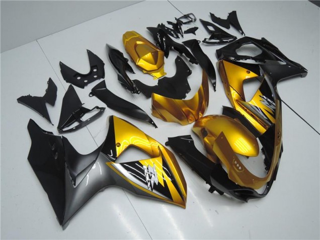 Ouroen Preto Carenagem Suzuki GSXR 1000 K9 2009-2016 Ouroen Preto Carenagem Suzuki GSXR 1000 K9 2009-2016